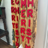 Handcrafted Merry Christmas Doorstep Sign