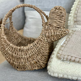 Woven Bunny Handled Basket