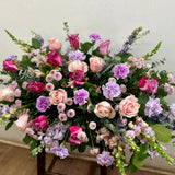 Lavender Tribute Casket Spray