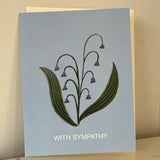Blue Floral Sympathy Card