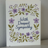Purple Florals Sympathy Card