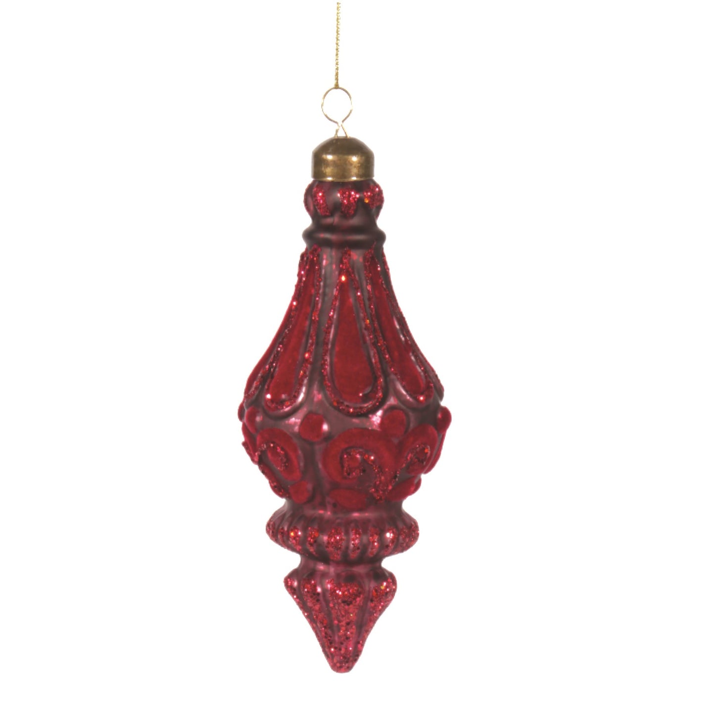 Red Velvet Finial Ornament