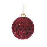 Red Diamond Velvet Ornament