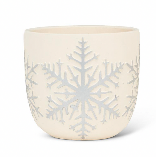 Medium Emboss Snowflake Planter.