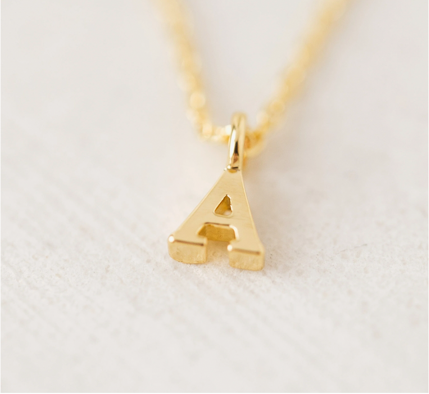 Gold Sincerely Yours Initial Necklace