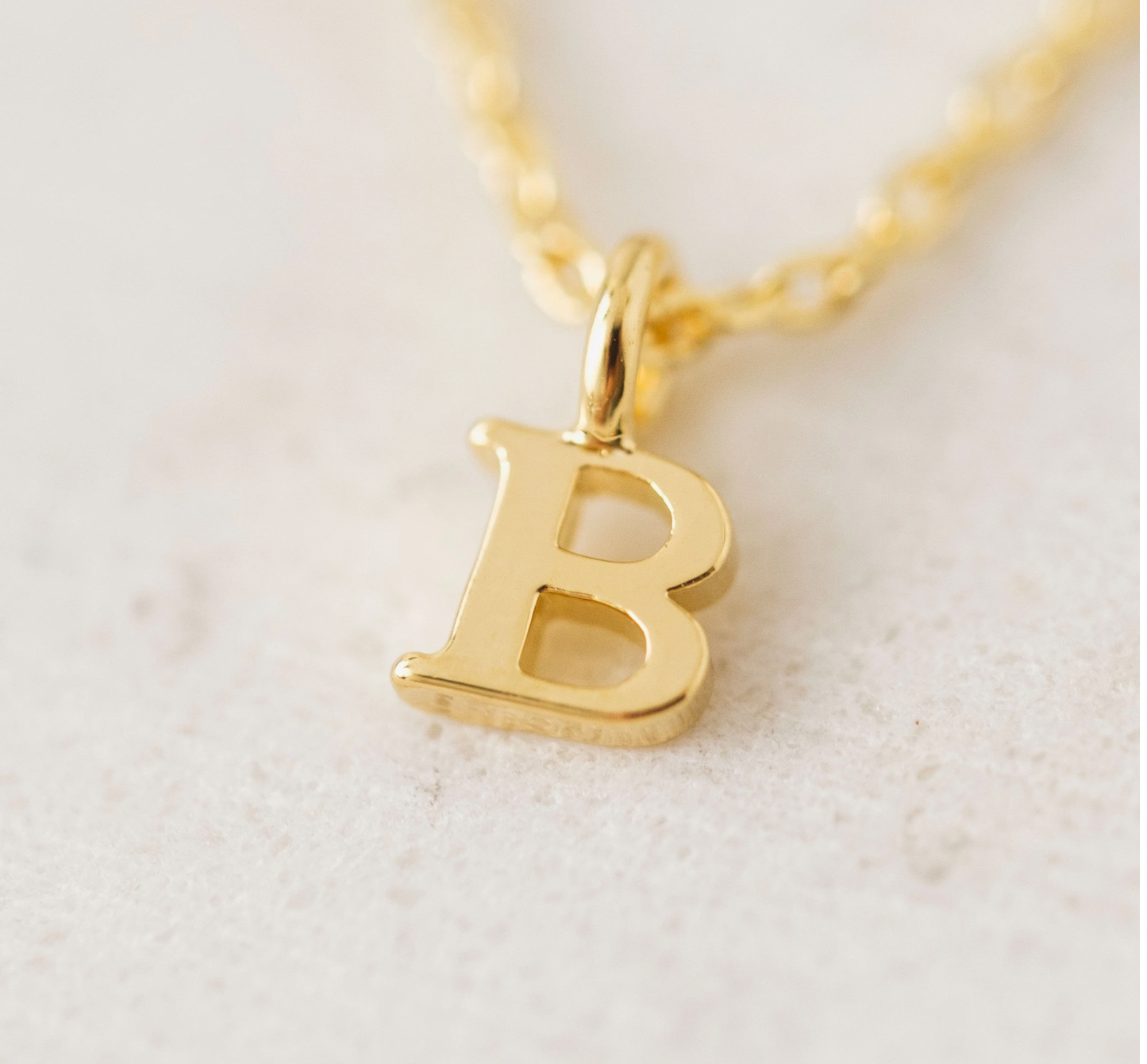 Gold Sincerely Yours Initial Necklace