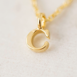 Gold Sincerely Yours Initial Necklace