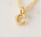 Gold Sincerely Yours Initial Necklace