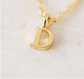 Gold Sincerely Yours Initial Necklace