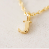 Gold Sincerely Yours Initial Necklace