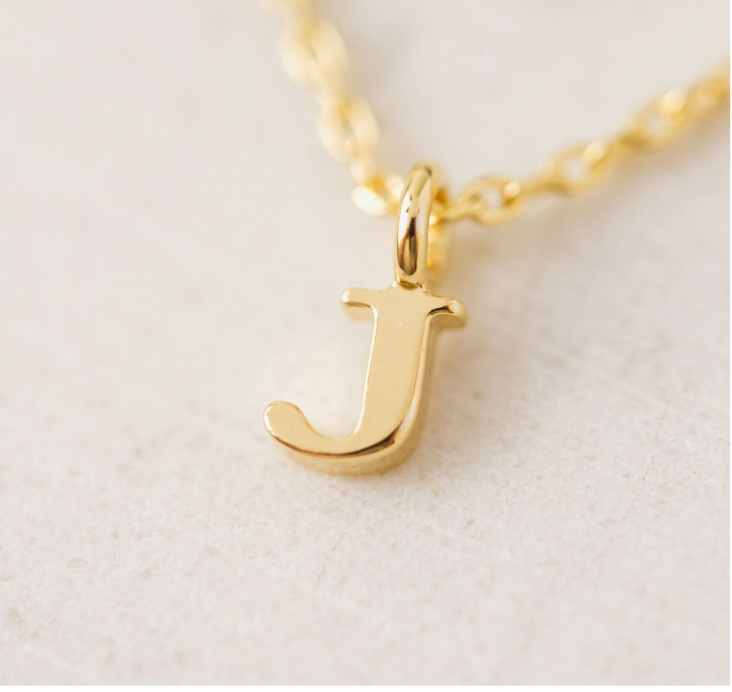 Gold Sincerely Yours Initial Necklace