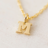 Gold Sincerely Yours Initial Necklace