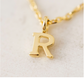 Gold Sincerely Yours Initial Necklace