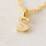 Gold Sincerely Yours Initial Necklace