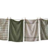 Canyon Woven Dishtowel Set of 4 - Olive Green