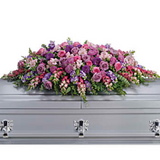 Lavender Tribute Casket Spray