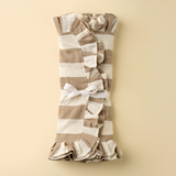 Ruffle Thick Stripe Table Runner, Beige