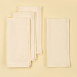Calla Cotton Napkins Set/4, Ivory