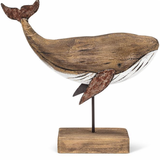 Wooden Whale Decor