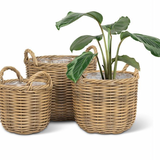 Woven Planter Baskets with Handles
