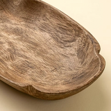 Oval Spade Carved Dish