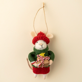 Mouse Ornament - Gift Giving Gertie