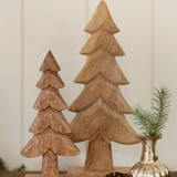 Winter Woods Carved Trees