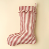 Red Ticking Stripe Stocking