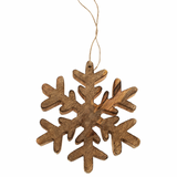 Wooden Snowflake Ornament