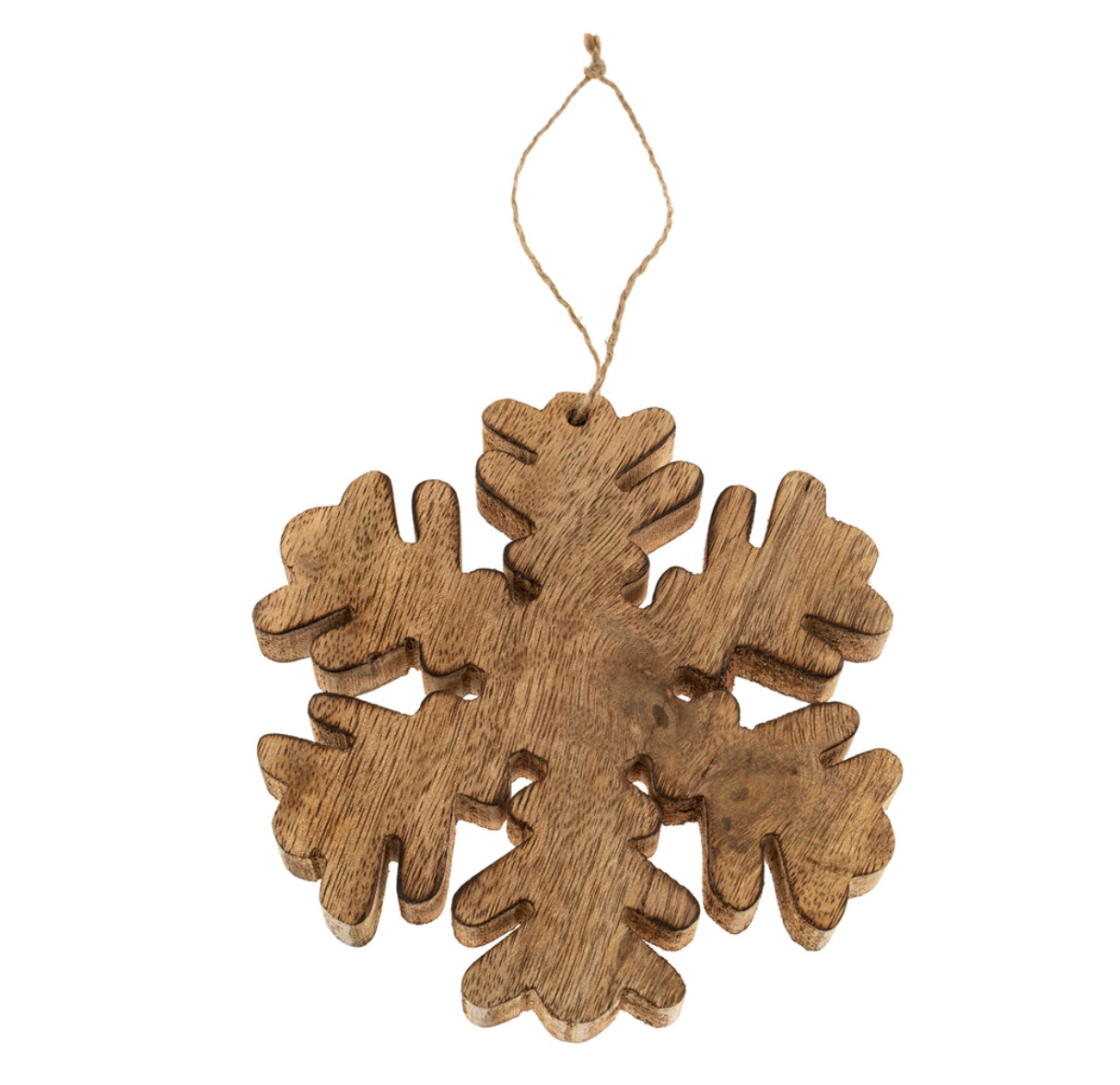 Wooden Snowflake Ornament