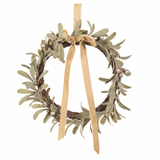 Glitter Wreath With Velvet Bow