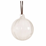 Clear White Glass Ornament