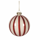 Red + White Stripe Ornament