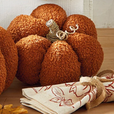 Boucle Pumpkin Decor - Brown