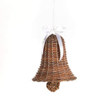 Unpeeled willow bell with white ribbon