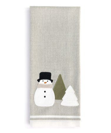 Snow Day Embroidered Hand Towel