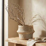 Ceramic Planter Pot, Textured with Drainage - Solene: Large 8"