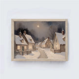 Vintage Style Framed Art - Christmas Village