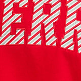 'MERRY' Embroidered Mock Neck Sweatshirt : Red / L/XL