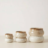 Ceramic Planter Pot, Stacked with Drainage - Noemi: Large 6.5"