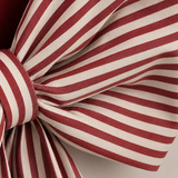 Oversized Candy Cane Red Fabric Bow: Oversized Large