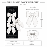 Red Plaid Mini Fabric Bows with Clips Set