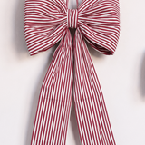 Oversized Candy Cane Red Fabric Bow: Oversized Large