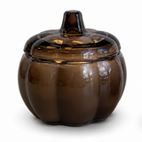 BROWN Glass Pumpkin 2 Wick Soy Candle | Pumpkin Spice Cake