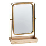 Rotating Rectangular Gold Mirror