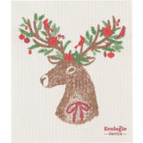 Dasher Deer Swedish Dishcloth