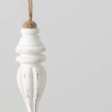 Whitewash Wooden Ornament