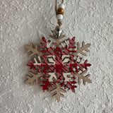 Wooden Snowflake Ornament