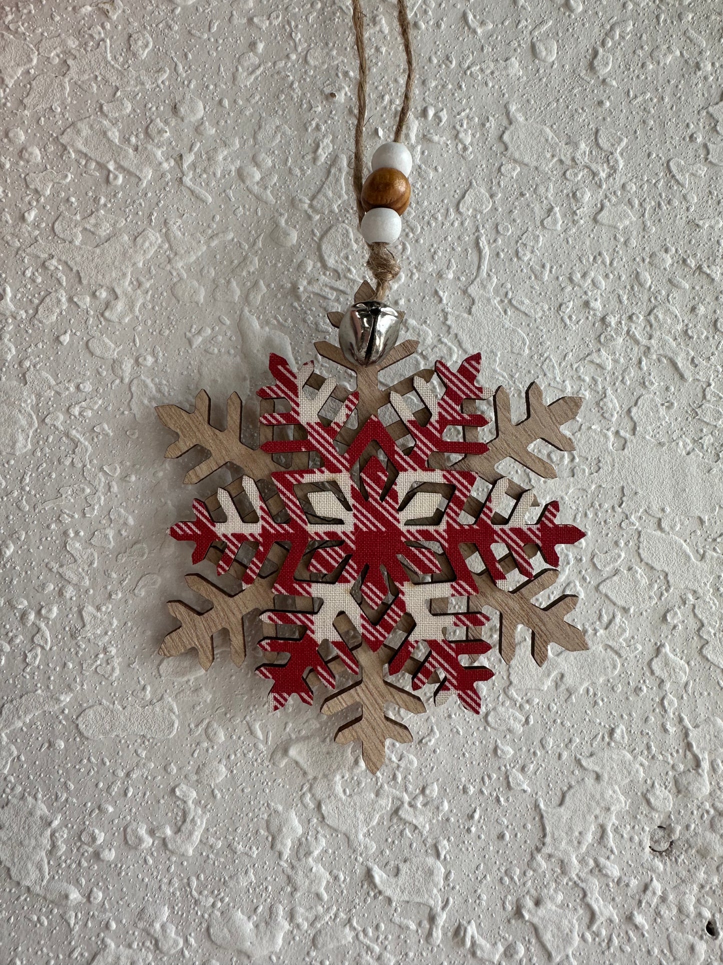 Wooden Snowflake Ornament