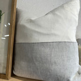 Grey + White Pillow